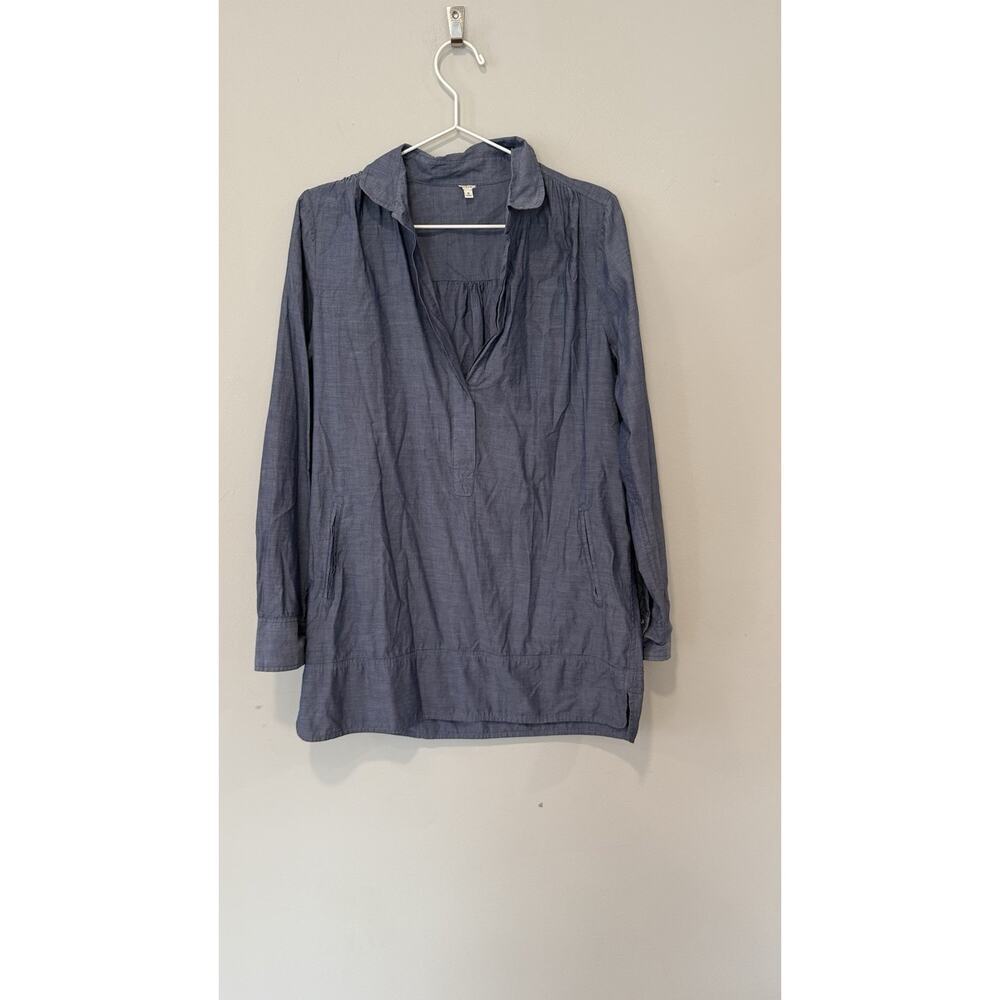 J.Crew Denim Shirt Women’s Size Small Blue Chambray Long Sleeve Casual 1785